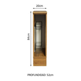 Gabinete Especiero para Cocina 20cm Marrón (Con Encimera) Glamy y Agata