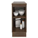 Gabinete Bajo 35 cm 1 Puerta Marrón/Negro Glamy