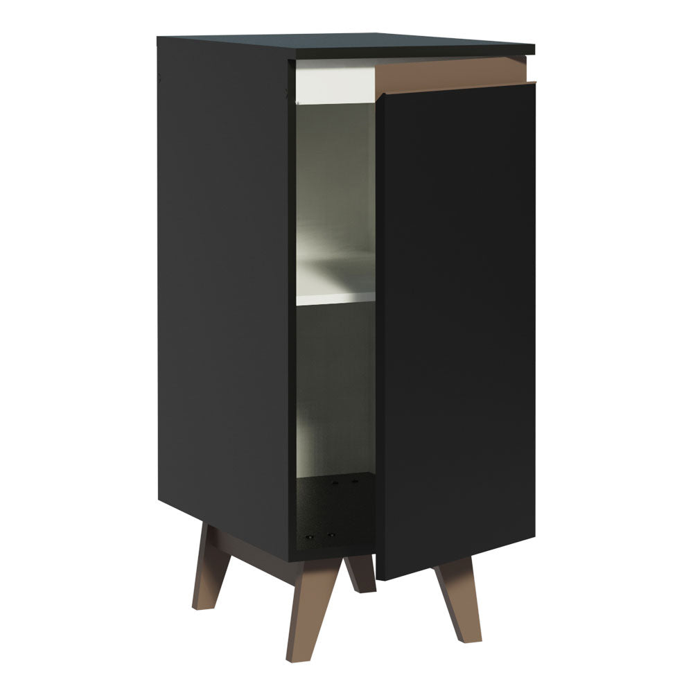 Gabinete Bajo 35 cm 1 Puerta Negro Reims Madesa