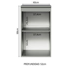 Gabinete Bajo 40 cm 1 Puerta Gris Nice Madesa