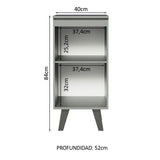 Gabinete Bajo 40 cm 1 Puerta Con Patas Gris Nice Madesa