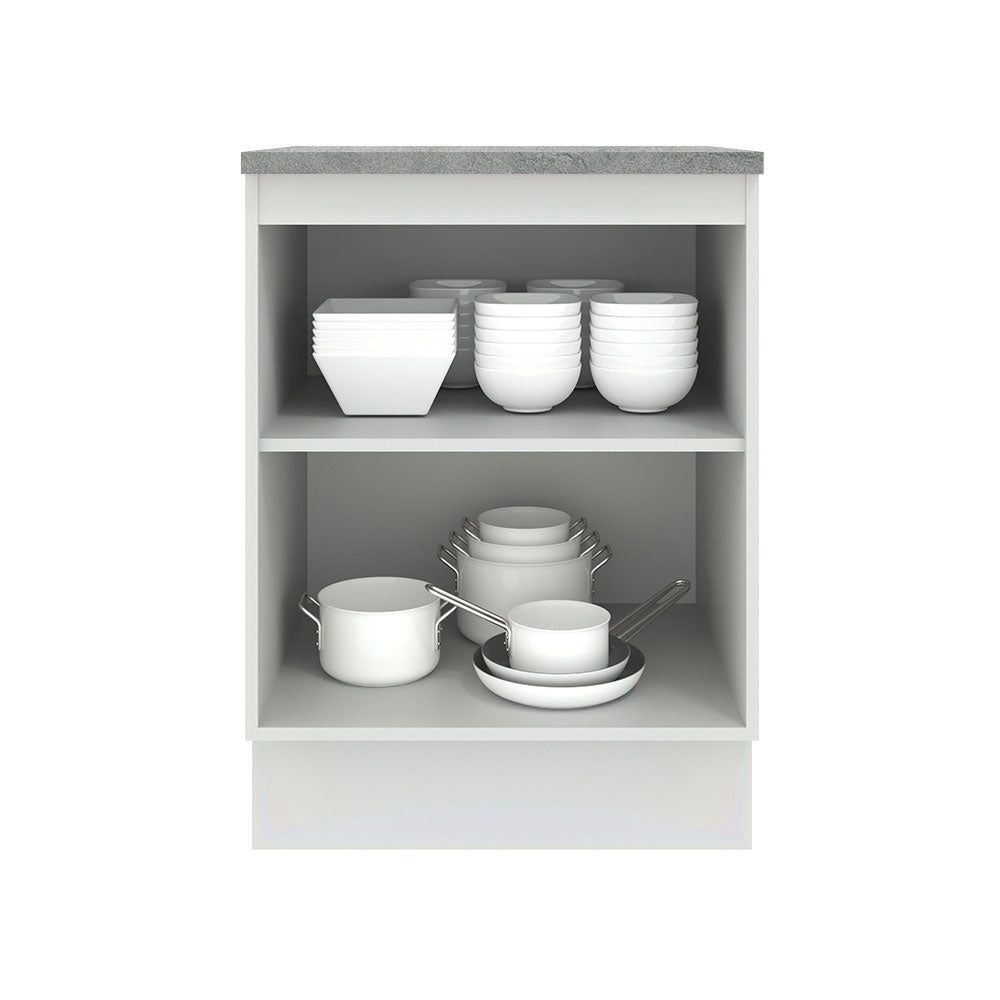 Gabinete Bajo 60 cm 1 Puerta Agata Blanco/Gris