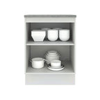 Gabinete Bajo 60 cm 1 Puerta Blanco/Gris Agata Madesa