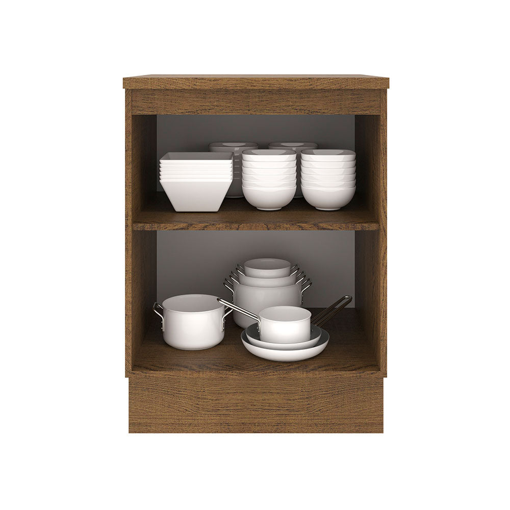 Gabinete Bajo 60 cm 1 Puerta Marrón/Gris Agata