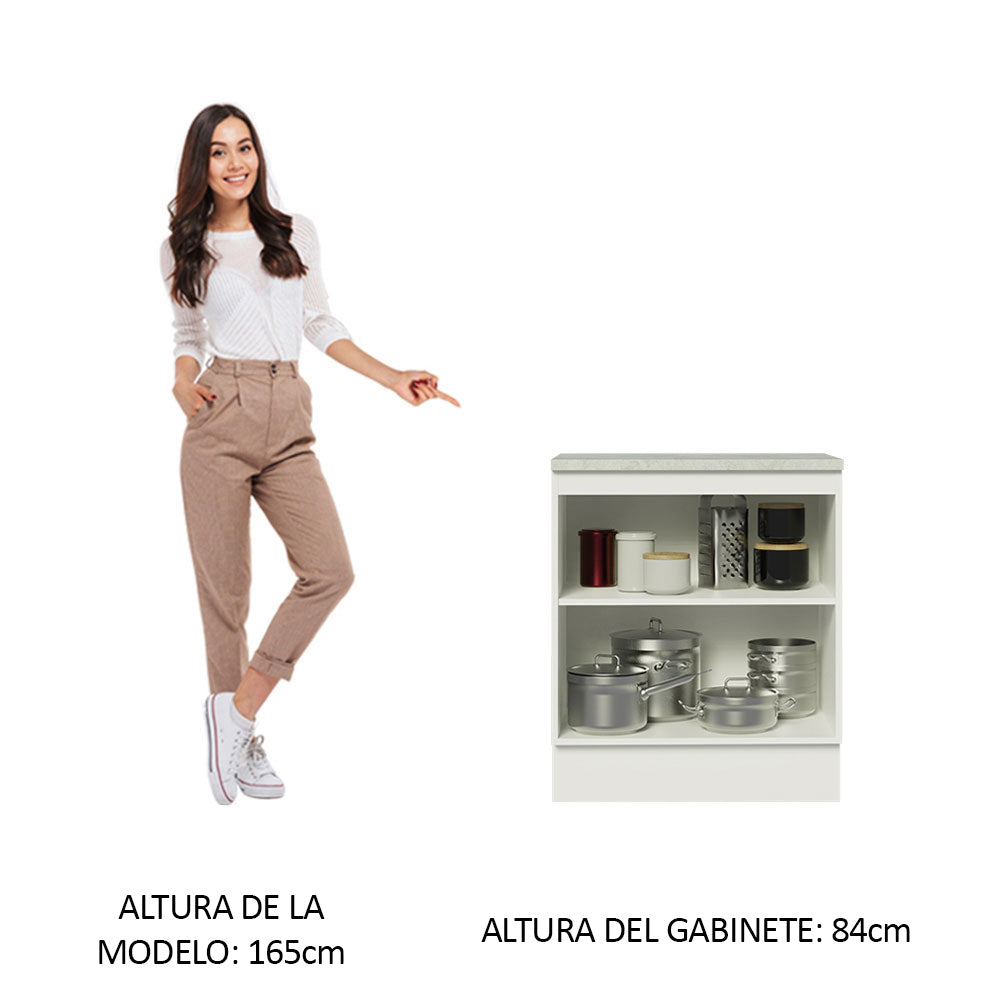 Gabinete Bajo 70 cm 2 Puertas Blanco Stella Madesa