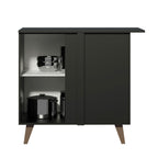 Gabinete Bajo Esquinero 90 cm 1 Puerta Negro Reims Madesa