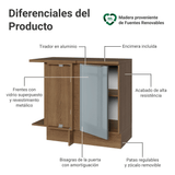 Gabinete Bajo de Esquina 1 Puerta Marrón/Gris Lux Madesa