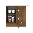 Gabinete Bajo Esquinero 94 cm 1 Puerta Marrón/Gris Agata Madesa
