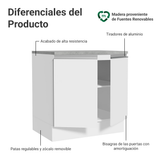 Gabinete Bajo 80 cm 2 Puertas Blanco Glamy