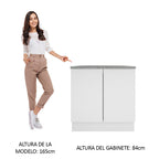 Gabinete Bajo 80 cm 2 Puertas Blanco Stella Madesa