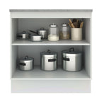 Gabinete Bajo 80 cm 2 Puertas Blanco/Gris Agata Madesa