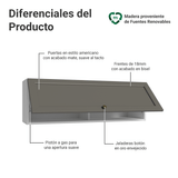 Gabinete Superior 100 cm 1 Puerta Abatible Blanco/Gris Vik Madesa