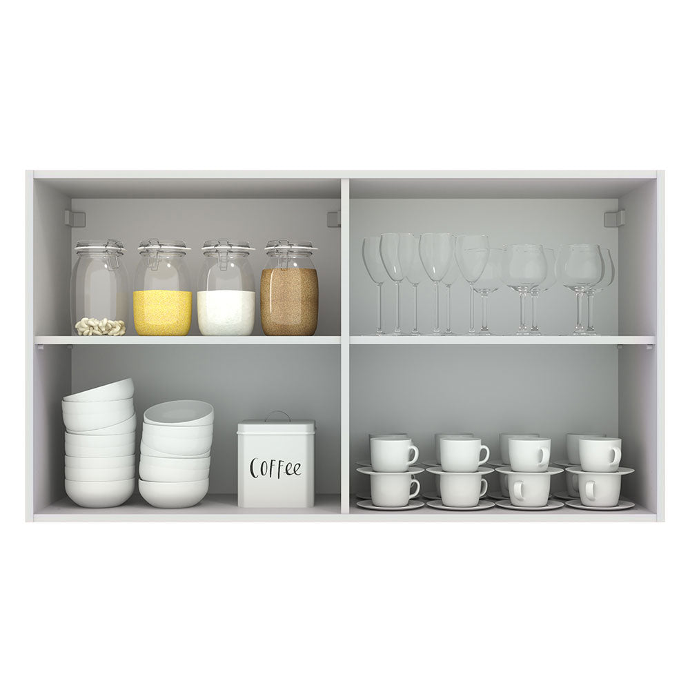 Gabinete Superior 120 cm 2 Puertas Blanco/Gris Agata Madesa
