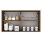Gabinete Superior 120 cm 2 Puertas Marrón/Gris Agata Madesa