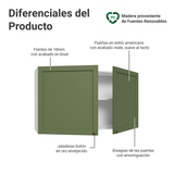 Gabinete Superior 120 cm 2 Puertas Blanco/Verde Vik Madesa