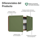 Gabinete Superior 120 cm 2 Puertas Marrón/Verde Vik Madesa