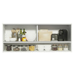 Gabinete Superior 120 cm 2 Puertas Corredizas de Vidrio 1 Nicho Blanco Reims, Glamy, Lux, Stella y Agata Madesa 02