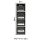 Gabinete Superior Botellero 20 cm Gris Nice Madesa