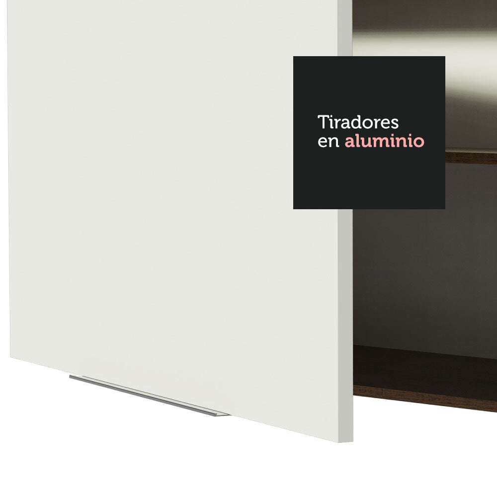 Gabinete Superior 35 cm 1 Puerta Marrón/Blanco Stella Madesa