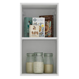 Gabinete Superior 35 cm 1 Puerta Blanco/Negro Glamy