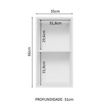 Gabinete Superior 35 cm 1 Puerta Lux Blanco/Negro