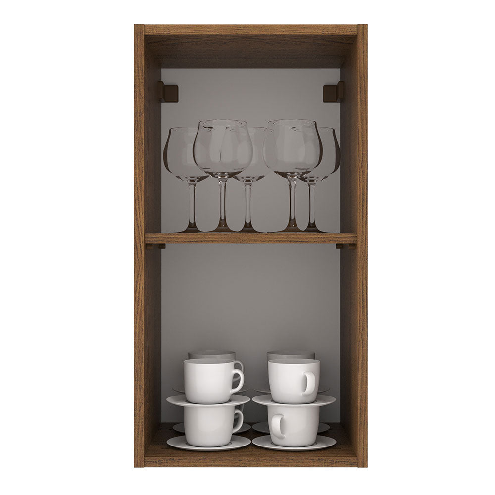 Gabinete Superior 35 cm 1 Puerta Agata Marrón/Gris