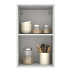 Gabinete Superior 40 cm 1 Puerta Blanco/Gris Agata Madesa