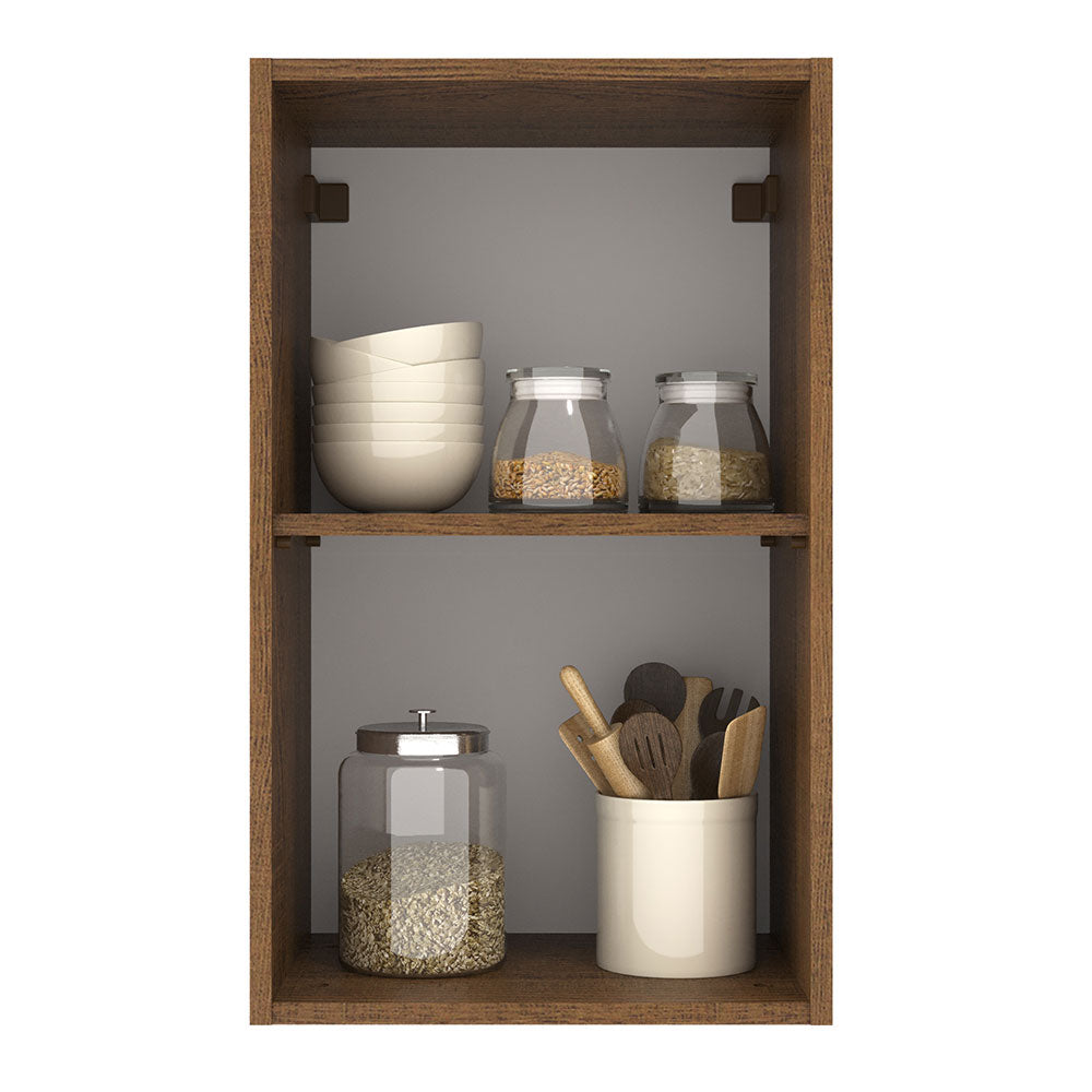 Gabinete Superior 40 cm 1 Puerta Marrón/Gris Agata Madesa
