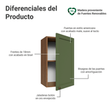Gabinete Superior 40 cm 1 Puerta Marrón/Verde Vik Madesa
