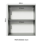 Gabinete Superior 60 cm 1 Puertas Gris Nice Madesa