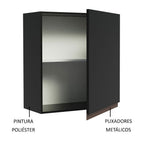 Gabinete Superior 60 cm 1 Puerta Negro Reims Madesa