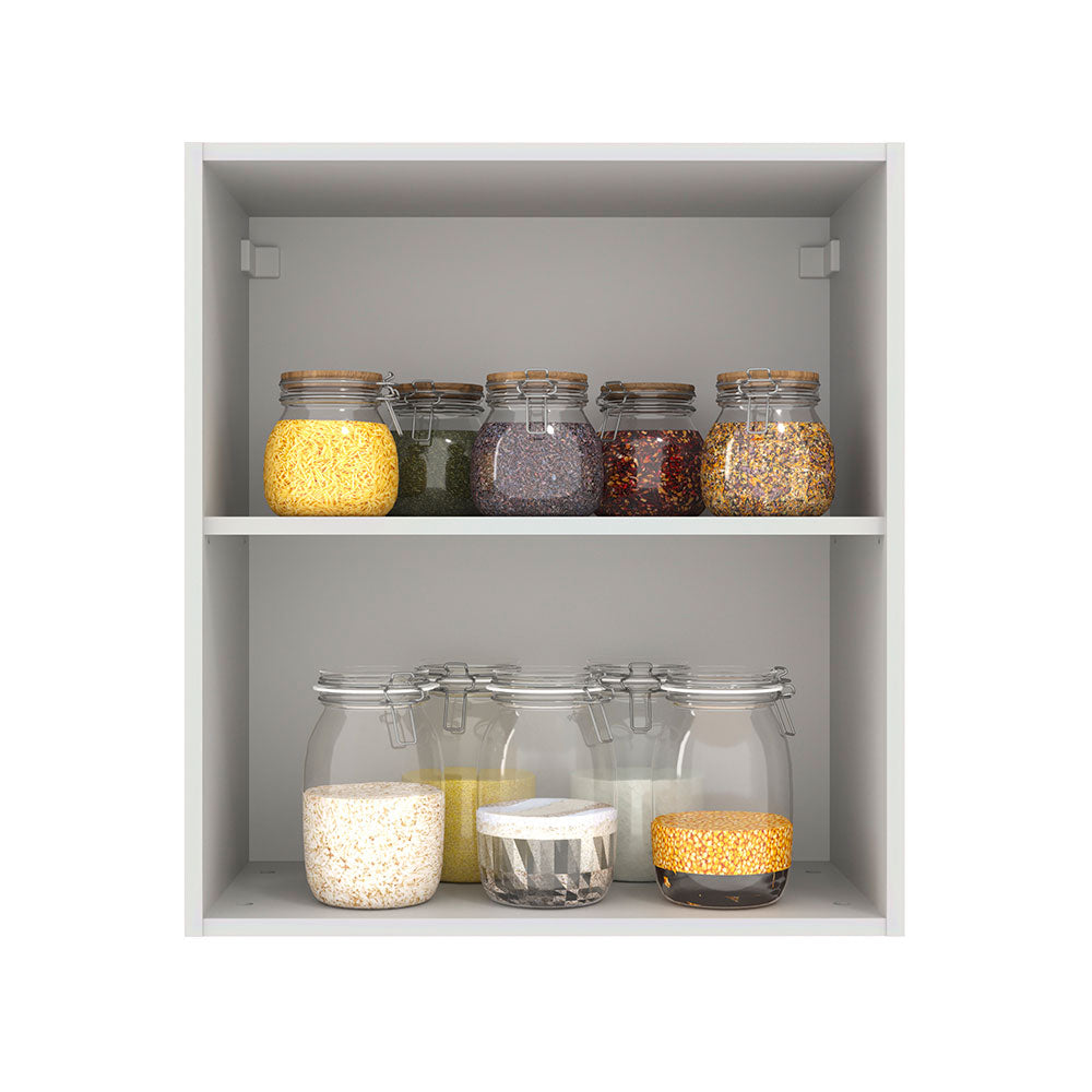 Gabinete Superior 60 cm 1 Puerta Agata Blanco/Gris