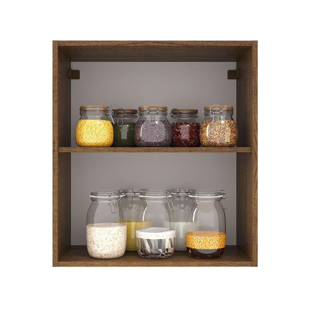 Gabinete Superior 60 cm 1 Puerta Agata Marrón/Gris