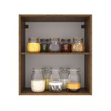 Gabinete Superior 60 cm 1 Puerta Agata Marrón/Gris
