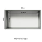 Gabinete Superior 60 cm 1 Puerta Abatible Gris Nice Madesa