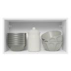 Gabinete Superior 60 cm 100% MDF 1 Puerta Abatible Blanco/Marrón Acordes Madesa