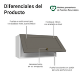 Gabinete Superior 60 cm 1 Puerta Abatible Blanco/Gris Vik Madesa