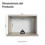 Gabinete Superior para Horno 60 cm Crema Madesa