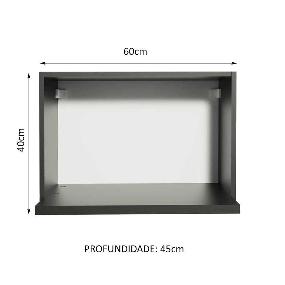 Gabinete Superior para Horno 60 cm Negro Madesa