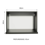 Gabinete Superior para Horno 60 cm Negro Madesa