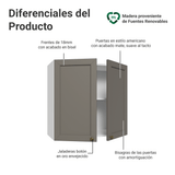 Gabinete Superior 70 cm 2 Puertas Blanco/Gris Vik Madesa