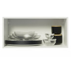 Gabinete Superior 70 cm 1 Puerta Abatible Blanco/Negro Glamy Madesa