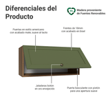 Gabinete Superior 70 cm 1 Puerta Abatible Marrón/Verde Vik Madesa