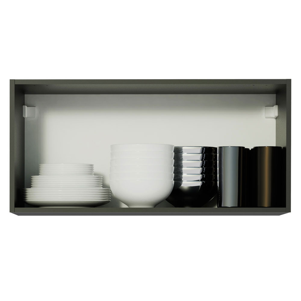Gabinete Superior 70 cm 1 Puerta Abatible Negro Reims Madesa