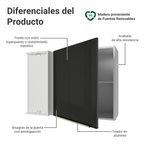 Gabinete Superior Esquinero 94 cm 1 Puerta Blanco/Negro Lux Madesa