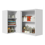 Gabinete Superior Esquinero 166 cm 1 Puerta 3 Nichos Blanco Agata Madesa