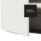 Gabinete Superior Esquinero 166 cm 1 Puerta 3 Nichos Marrón/Blanco Stella Madesa