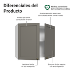 Gabinete Superior 80 cm 2 Puertas Blanco/Gris Vik Madesa