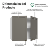 Gabinete Superior 80 cm 2 Puertas Blanco/Gris Vik Madesa