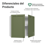 Gabinete Superior 80 cm 2 Puertas Blanco/Verde Vik Madesa